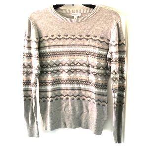 Mossimo Grey Patterned Sweater M